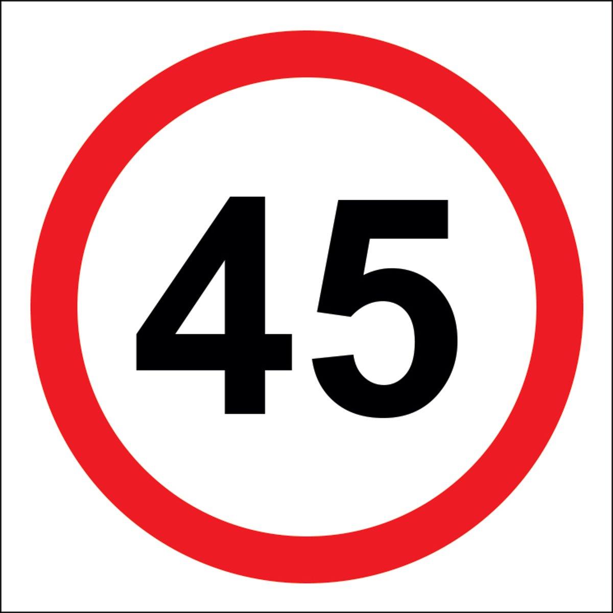 45 KM Stickers | 4 exemplaren | Ø 15 cm